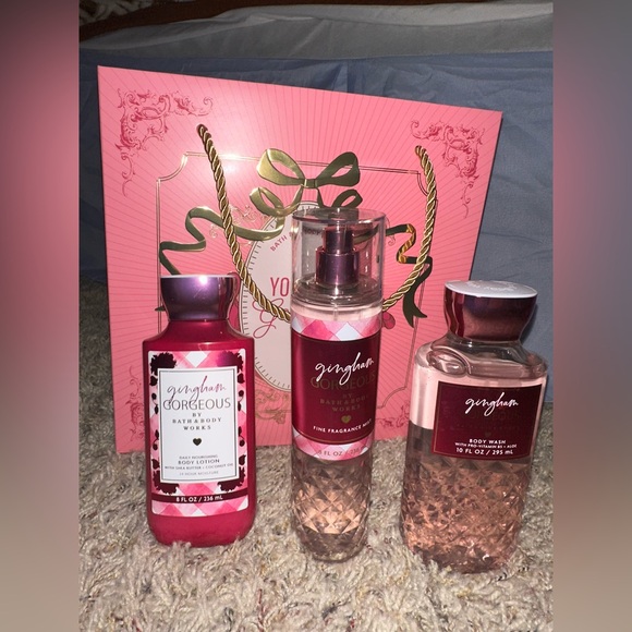 Bath and body gingham gorgeous beauty set bundle full size body care,New Products : American Fashion Style Bags On Sale